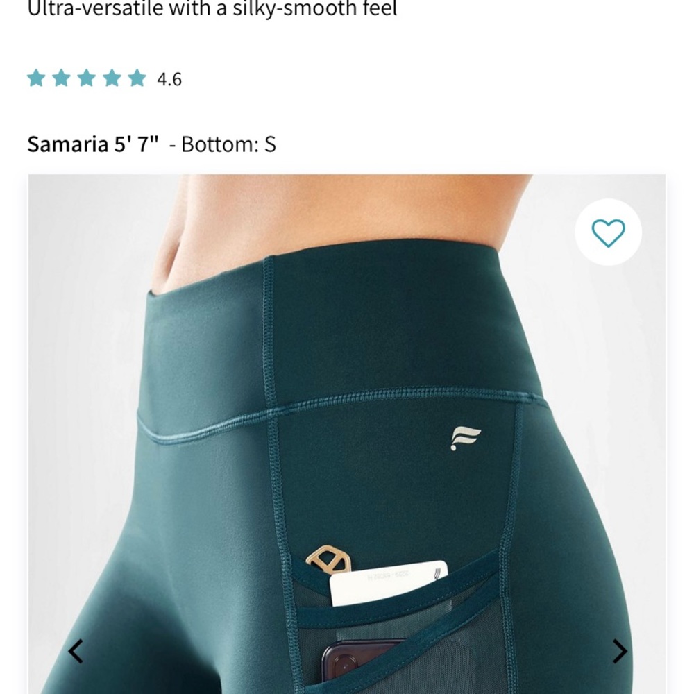 XL fabletics 7/8 leggings in spruce